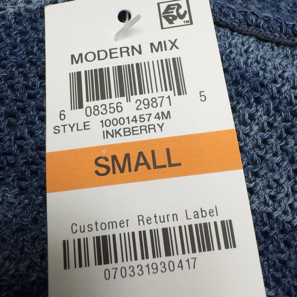 *NWT* INC International Concepts Women's Small Blue Floral Cotton Cold Shoulder - Picture 3 of 4